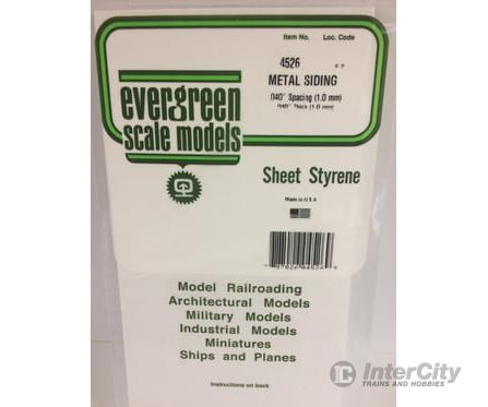 Evergreen 4526 Metal Siding-.040 Scratch Building Supplies