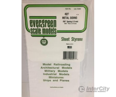 Evergreen 4527 Metal Siding-.060 Scratch Building Supplies
