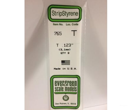 Evergreen 765 14 T Channels 3.1Mm (3Pcs) Scratch Building Supplies