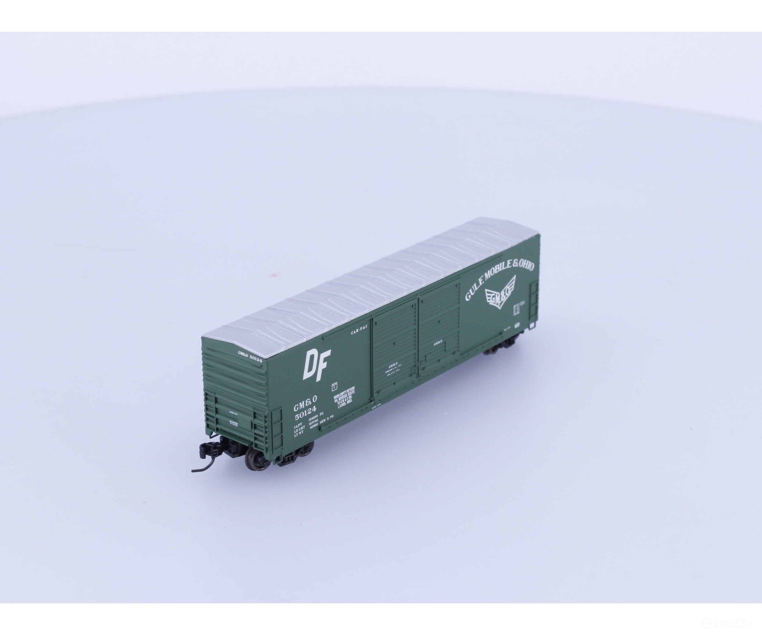 ExactRail EN-50805-3 N Gunderson 5200 Cu.Ft. Box Car Gulf Mobile & Ohio (GMO) 50124 Freight Cars