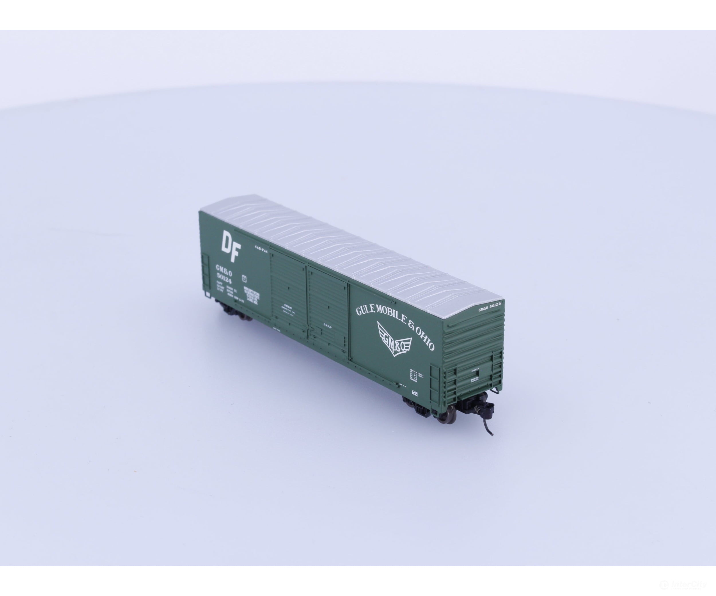 ExactRail EN-50805-3 N Gunderson 5200 Cu.Ft. Box Car Gulf Mobile & Ohio (GMO) 50124 Freight Cars