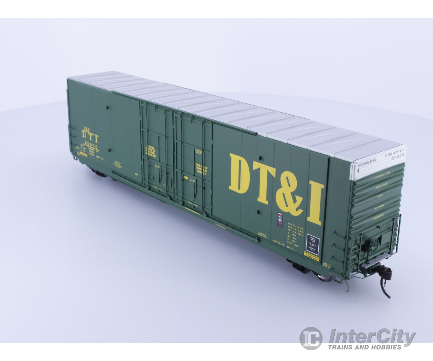 ExactRail EP-80304-1 HO Greenville 60’ Double Plug Door Box Car Detroit Toledo and Ironton (DTI) 25900 Freight Cars