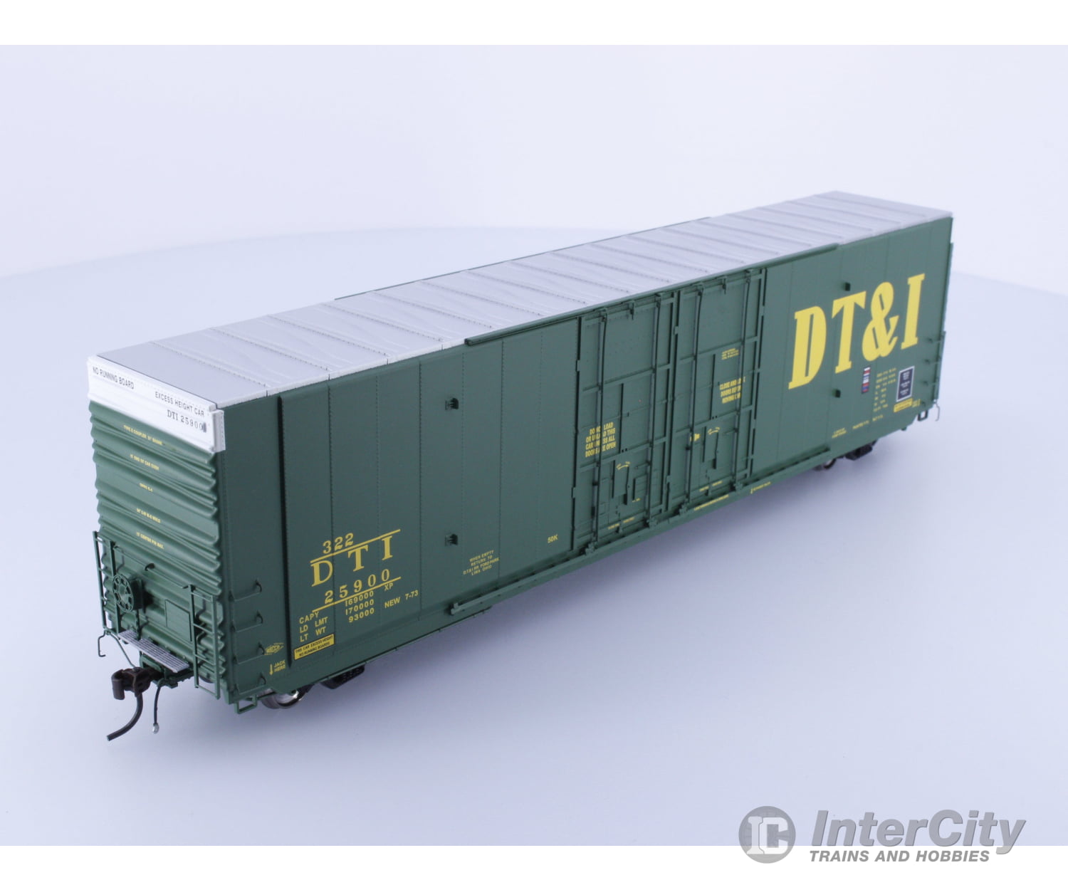 ExactRail EP-80304-1 HO Greenville 60’ Double Plug Door Box Car Detroit Toledo and Ironton (DTI) 25900 Freight Cars