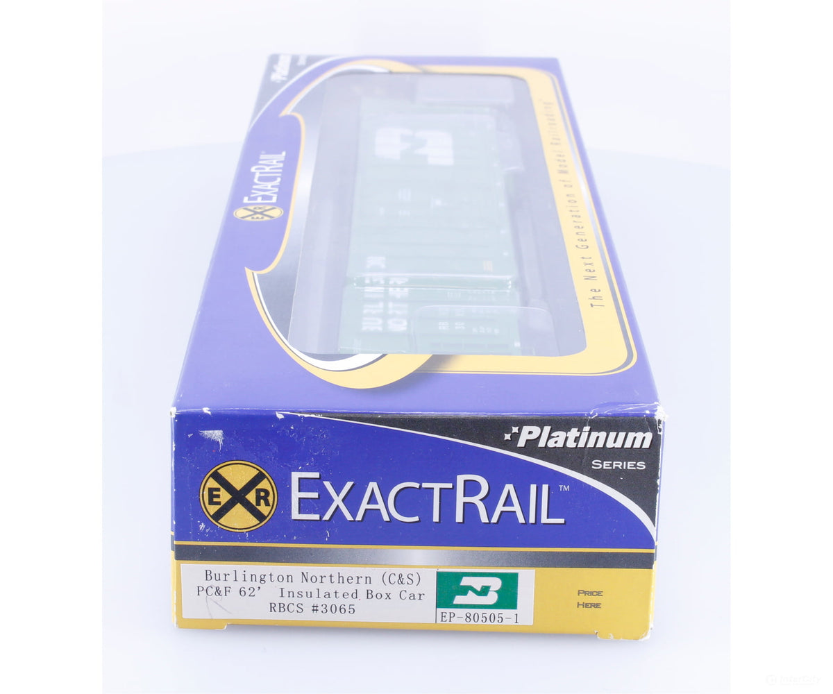 ExactRail EP-80505-1 HO 62’ Insulated Box Car Burlington Northern (BN) 3065 - Freight Cars