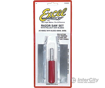 Excel 55670 Razor Saw Set -- Handle W/2 Blades Carded Tools