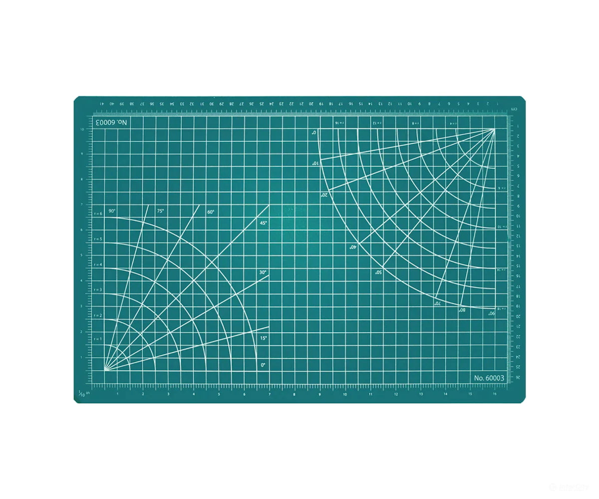 Excel 60003 12X18 Self Healing Cutting Mat - Double Sided Green Tools