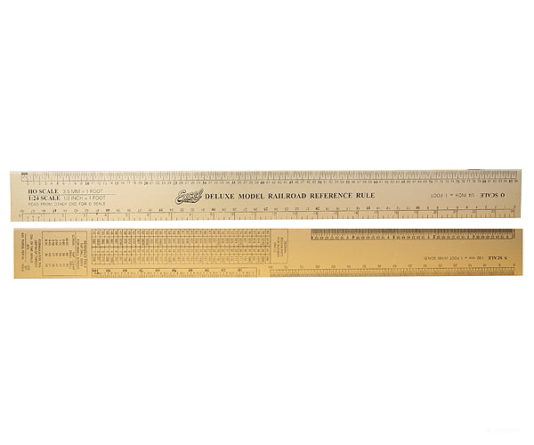 Excel A 55778 Deluxe Model Railroad Reference Ruler -- 12-1/2’ Gold Anodized Aluminum Tools