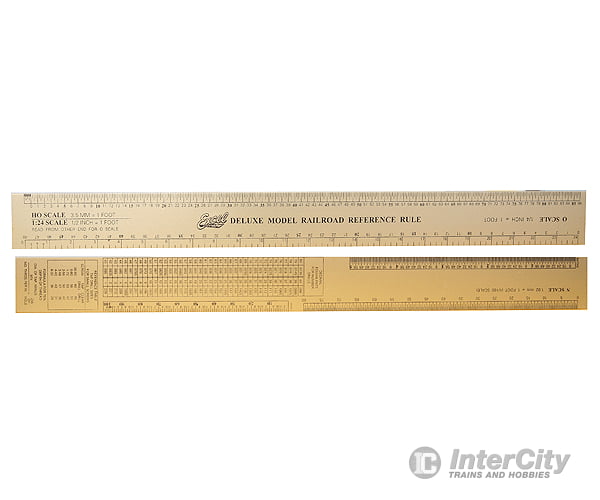 Excel A 55778 Deluxe Model Railroad Reference Ruler -- 12-1/2’ Gold Anodized Aluminum Tools