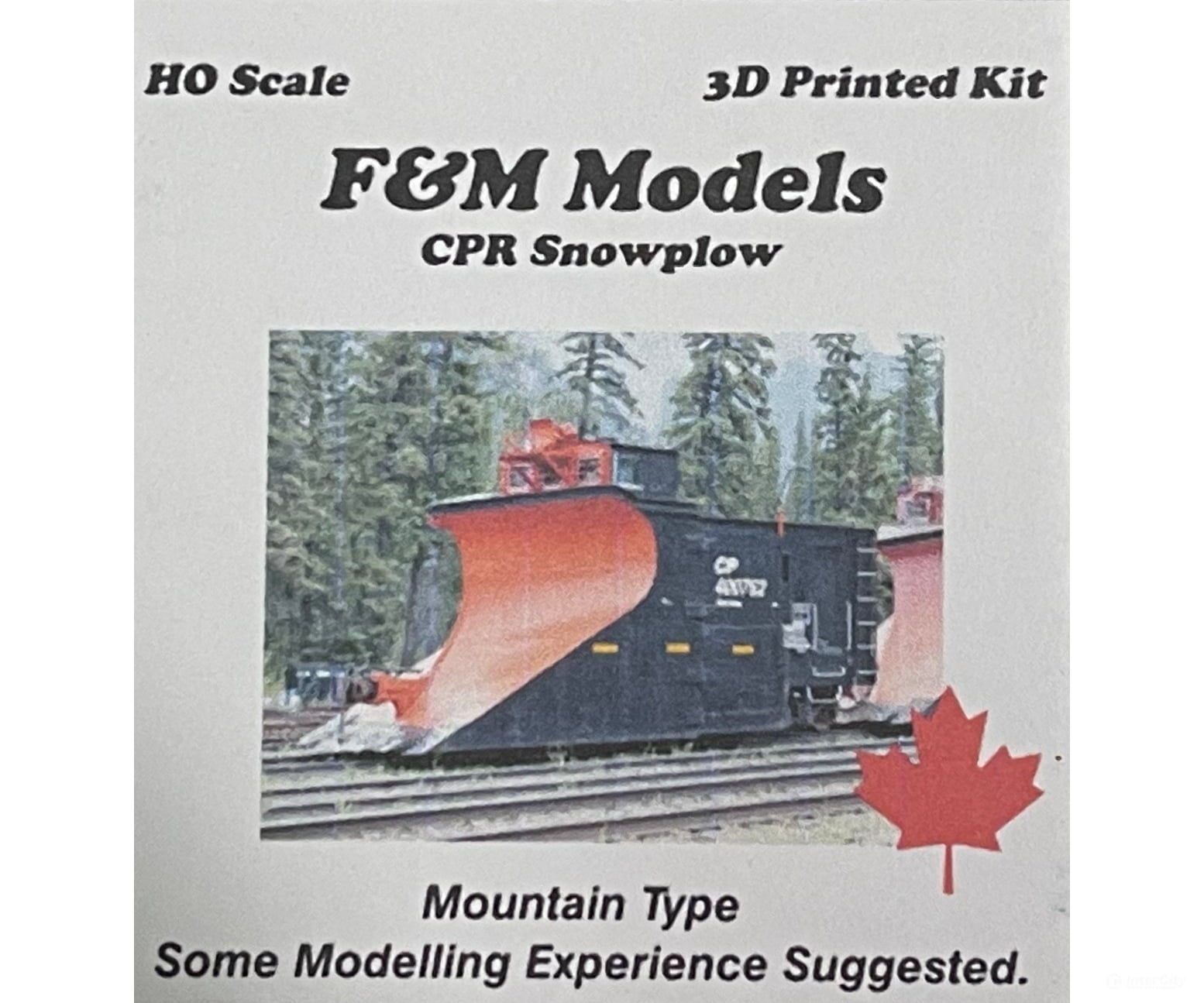 F&M Models Ho 87-011 Cpr Mountain Snowplow (Kit) Freight Cars