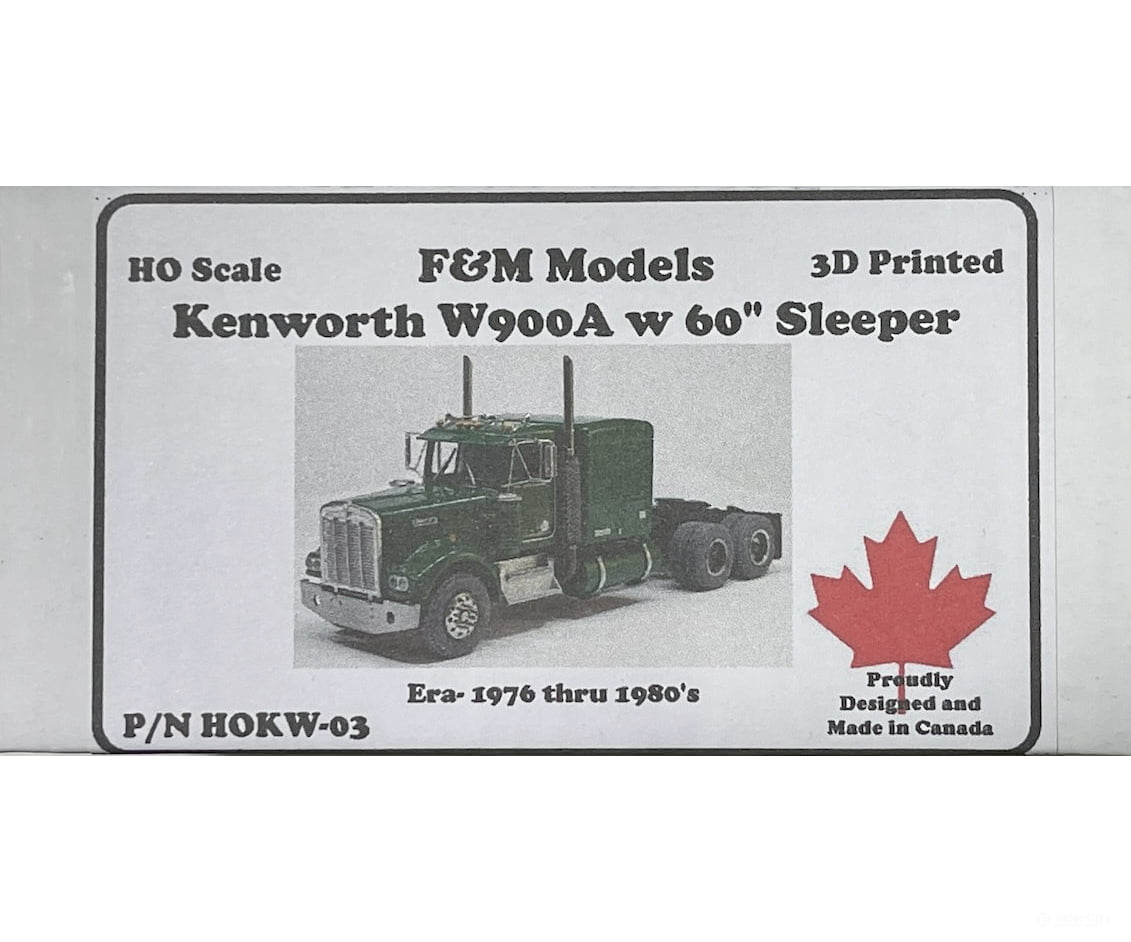 F&M Models HO Scale HOKW-03 Kenworth W900A w 60’’ Sleeper Truck (Resin Kit) Cars & Trucks