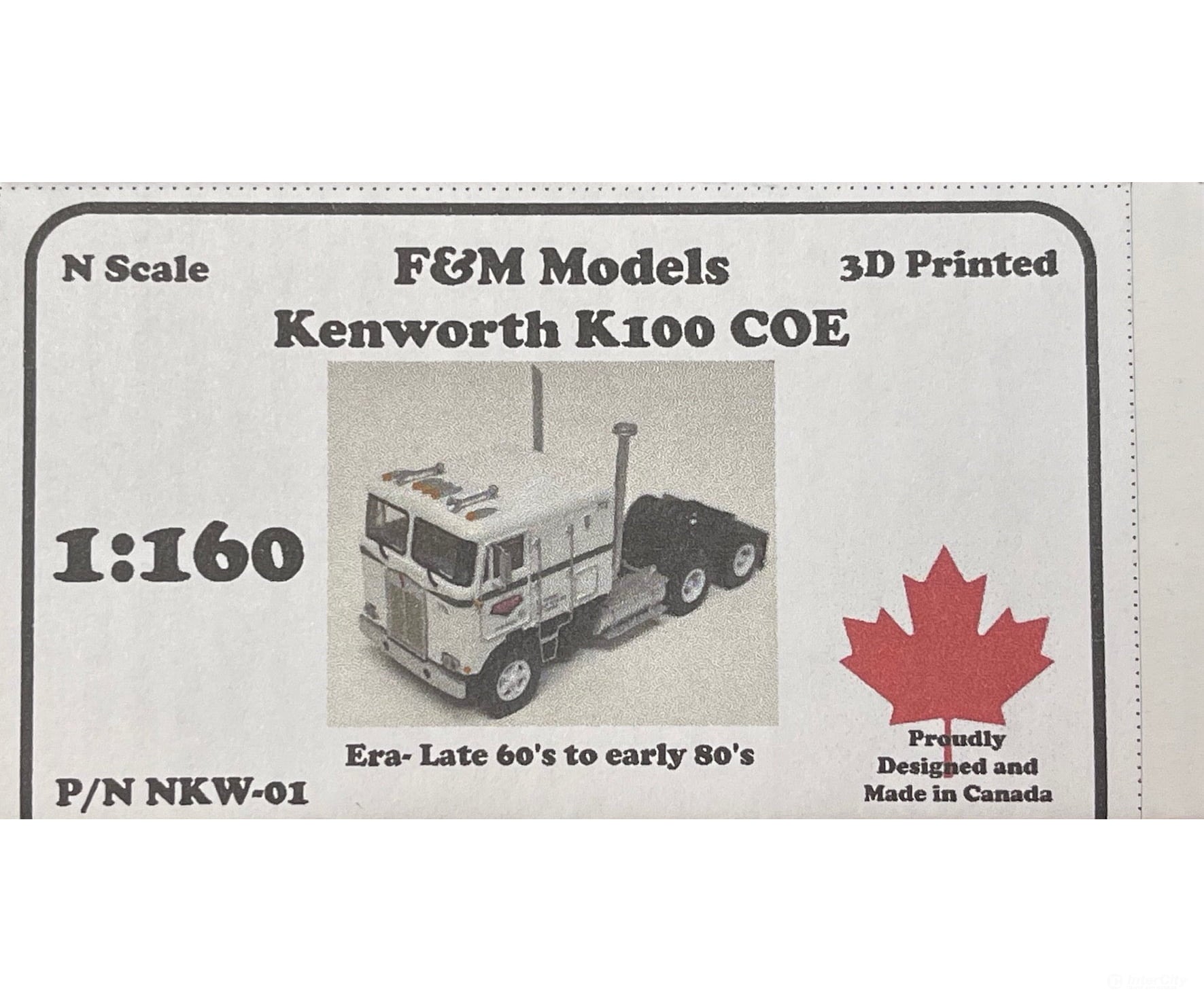 F&M Models N-Scale NKW-01 Kenworth K100 COE Truck (Resin Kit) Cars & Trucks