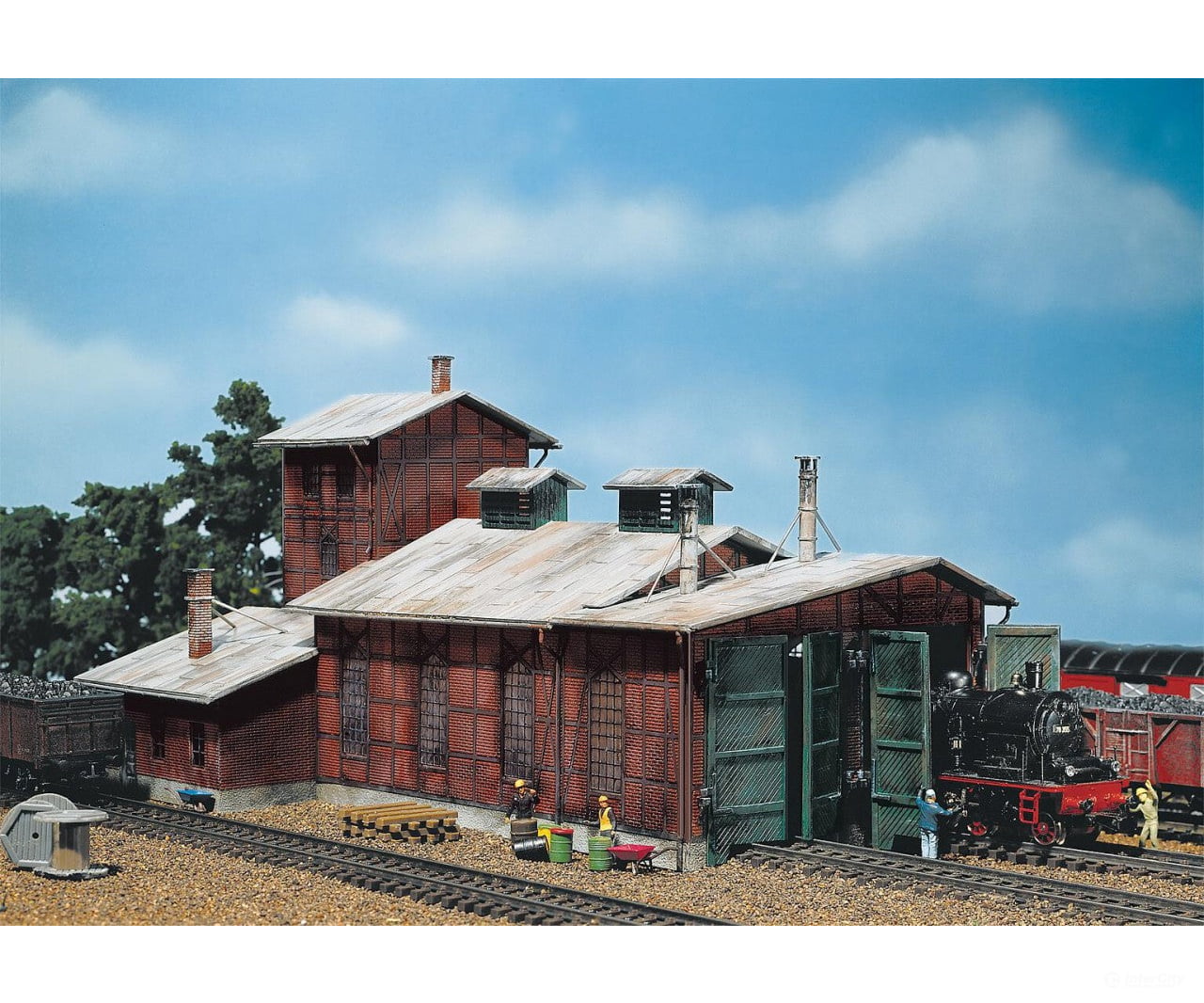 Faller 120161 Ho Locomotive Shed 2 Stalls Structures
