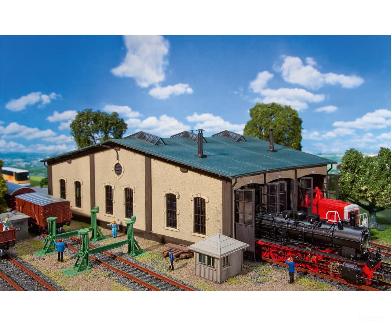 Faller 120277 Ho Roundhouse With Drive Components Structures