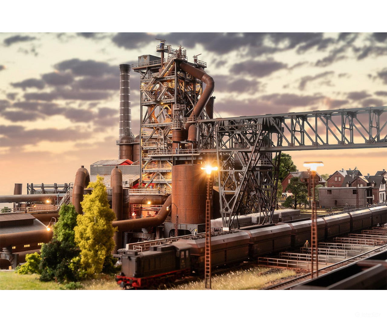 Faller 130026 HO Blast furnace with casting hall - Structures