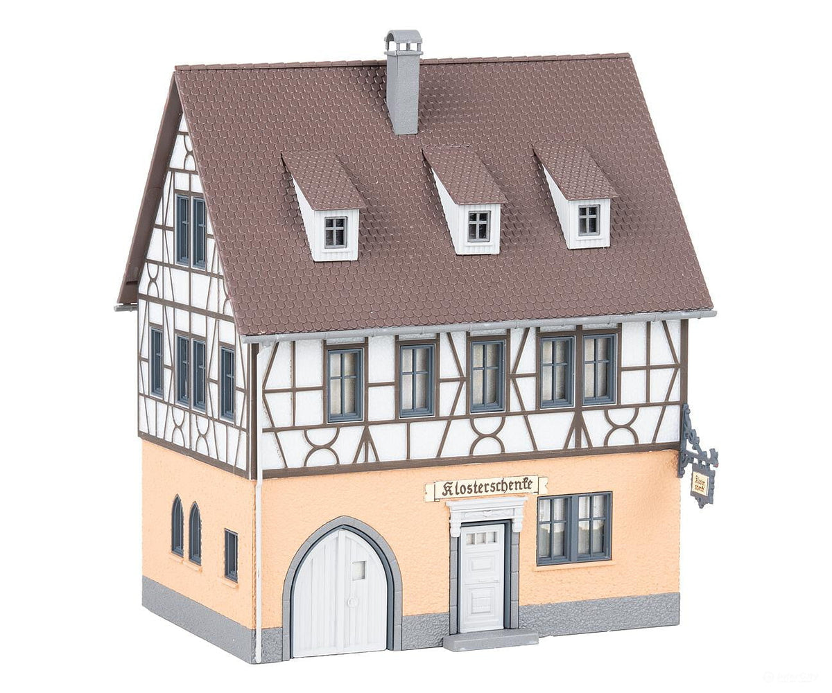 Faller 130147 HO Half-timbered house with farm building - Structures