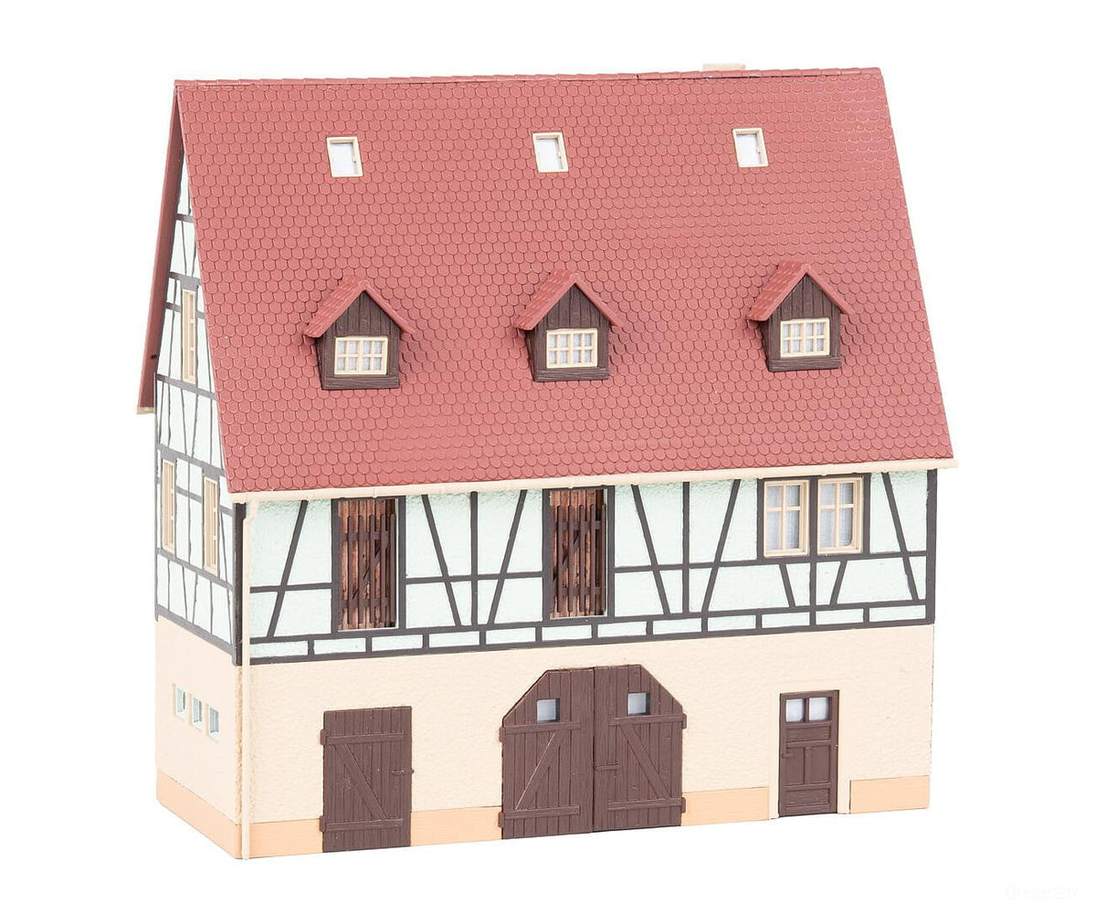 Faller 130147 HO Half-timbered house with farm building - Structures
