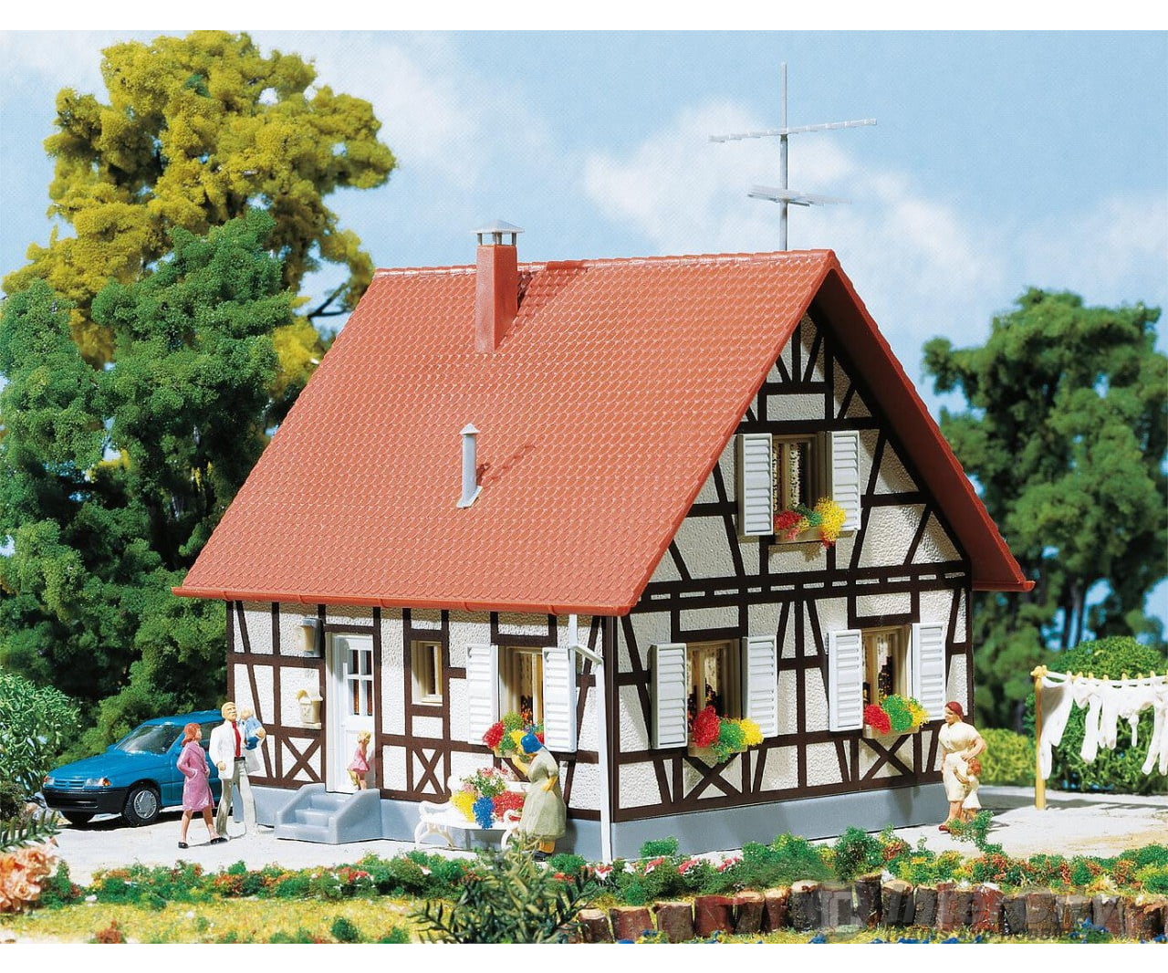 Faller 130222 Ho Family Home With Timber Framing Structures