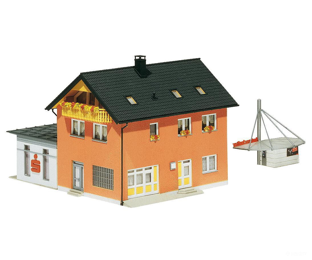 Faller 130480 Ho Savings Bank With A Drive-In Counter Structures