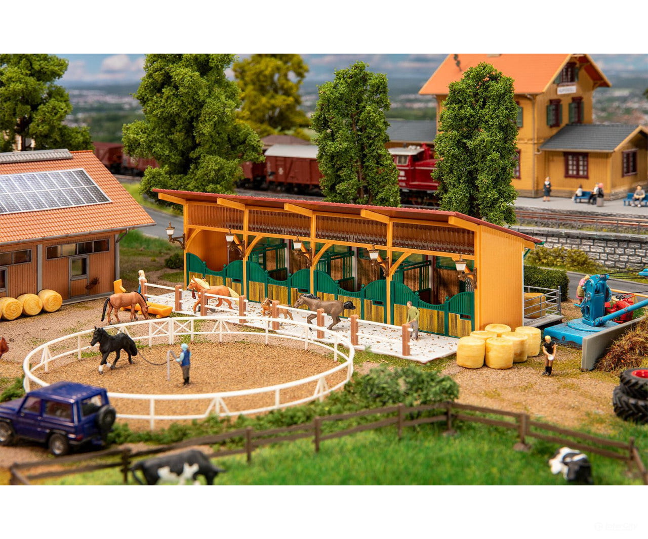 Faller 130597 Ho Stable With 4 Horses Structures