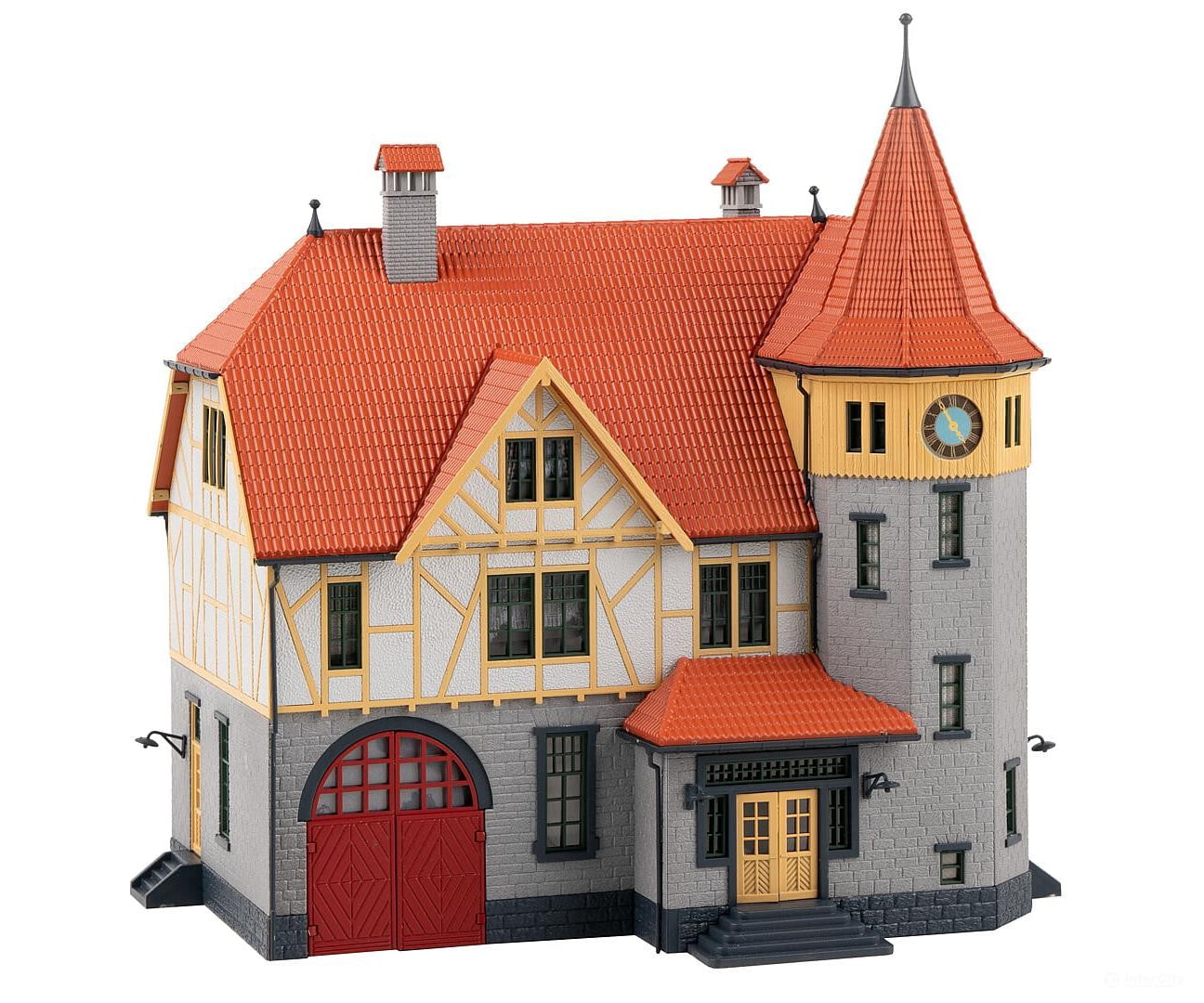 Faller 130649 Ho Town Hall With Fire Brigade Garage Structures