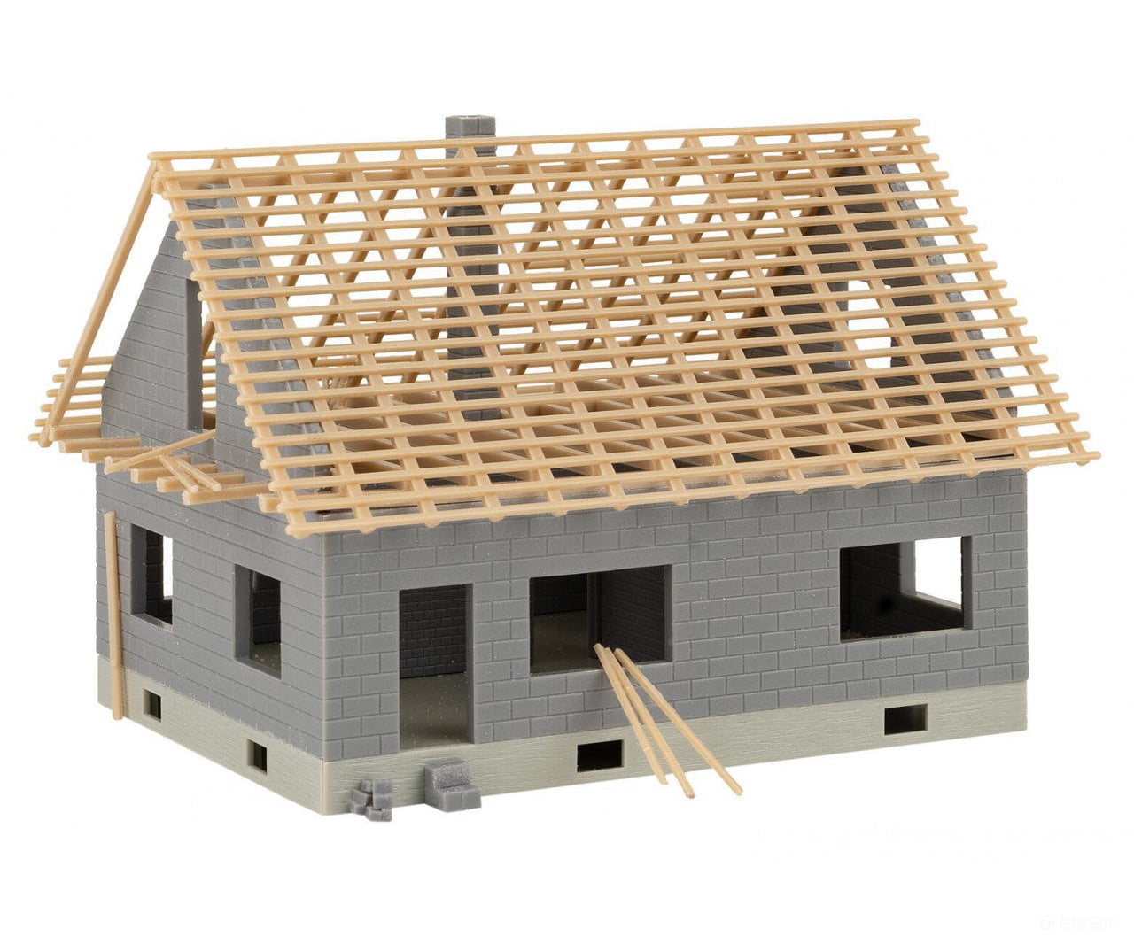 Faller 130658 Ho House Under Construction With Crane Structures