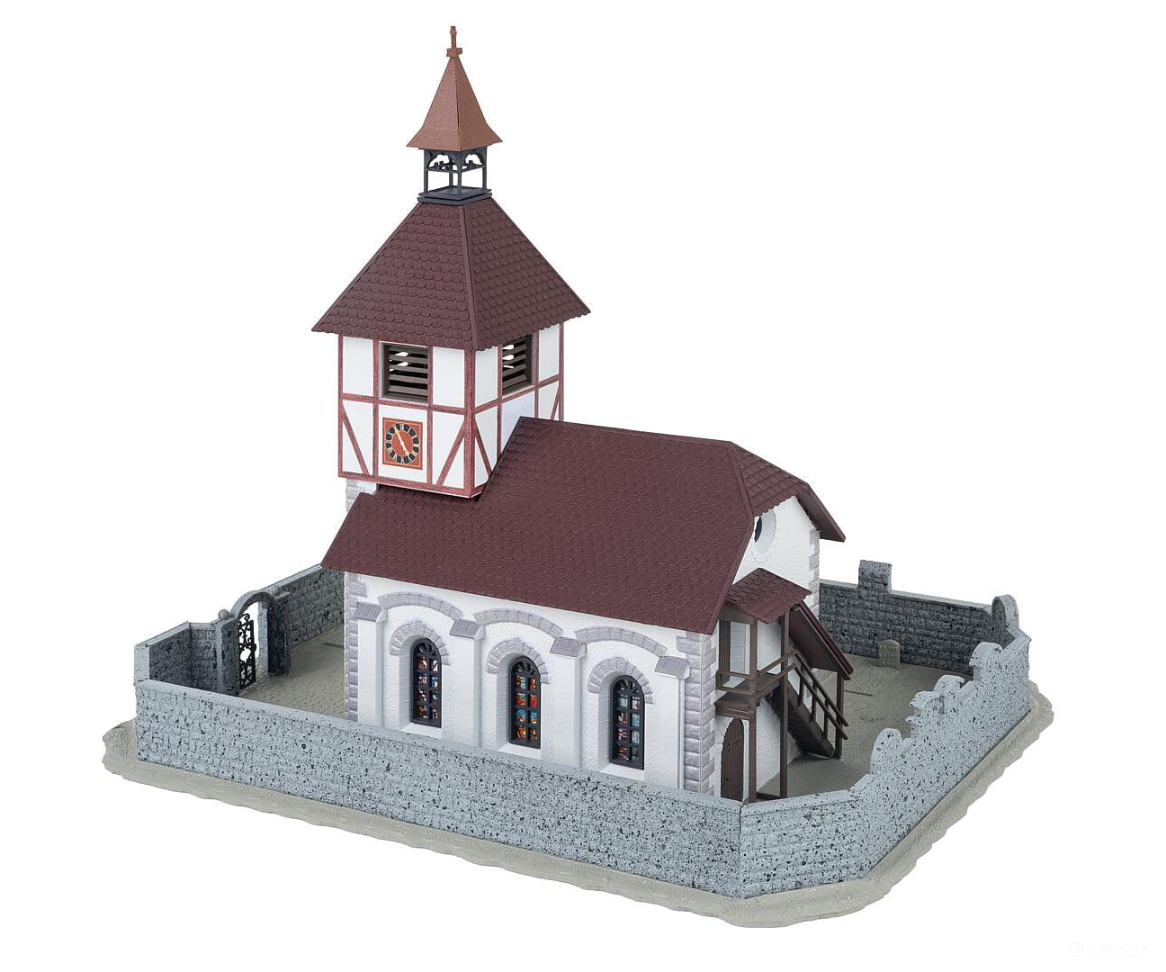 Faller 130679 HO Village church with churchyard - Structures