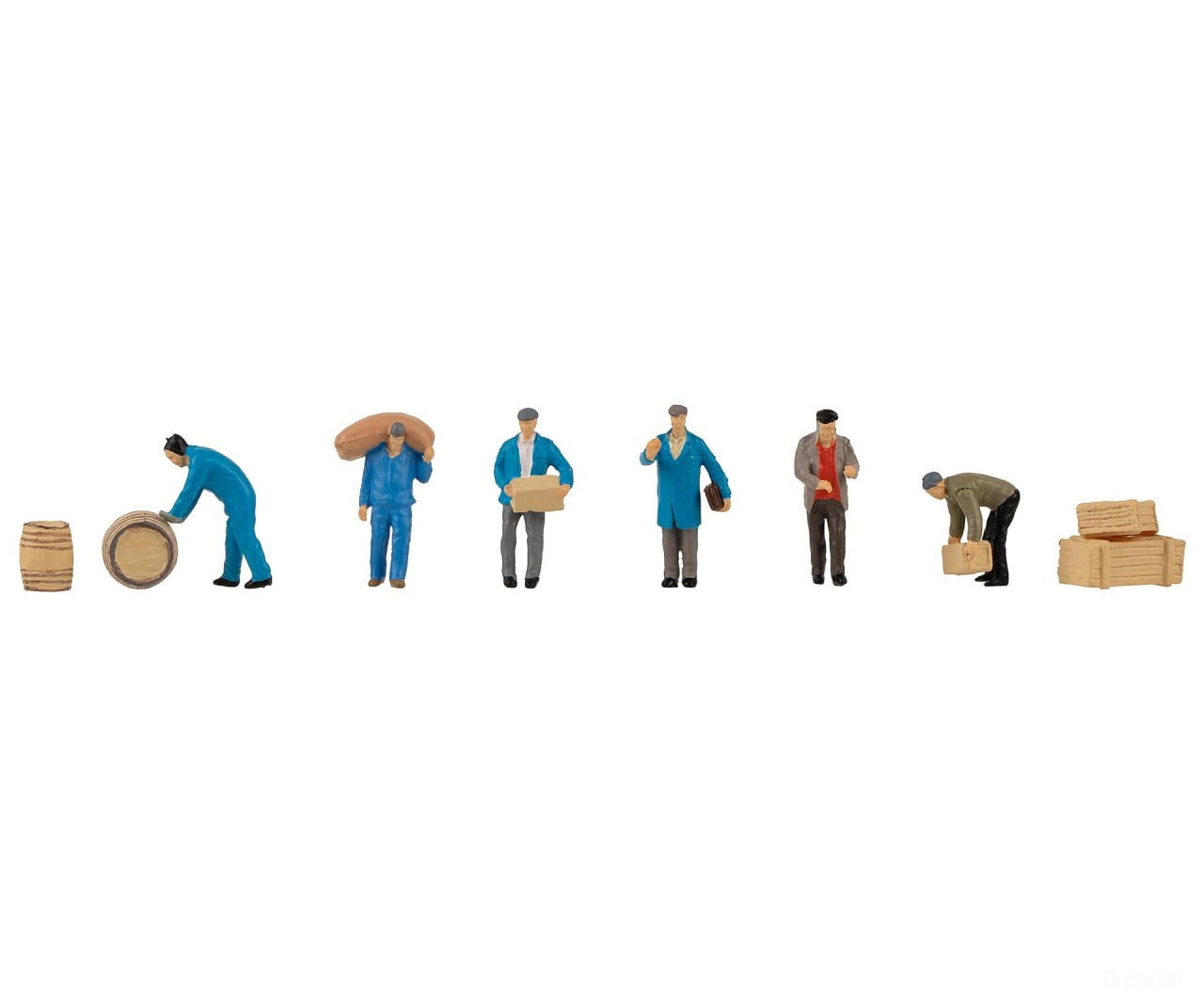 Faller 151609 Ho Freight Workers With Parcels And Barrels Figures