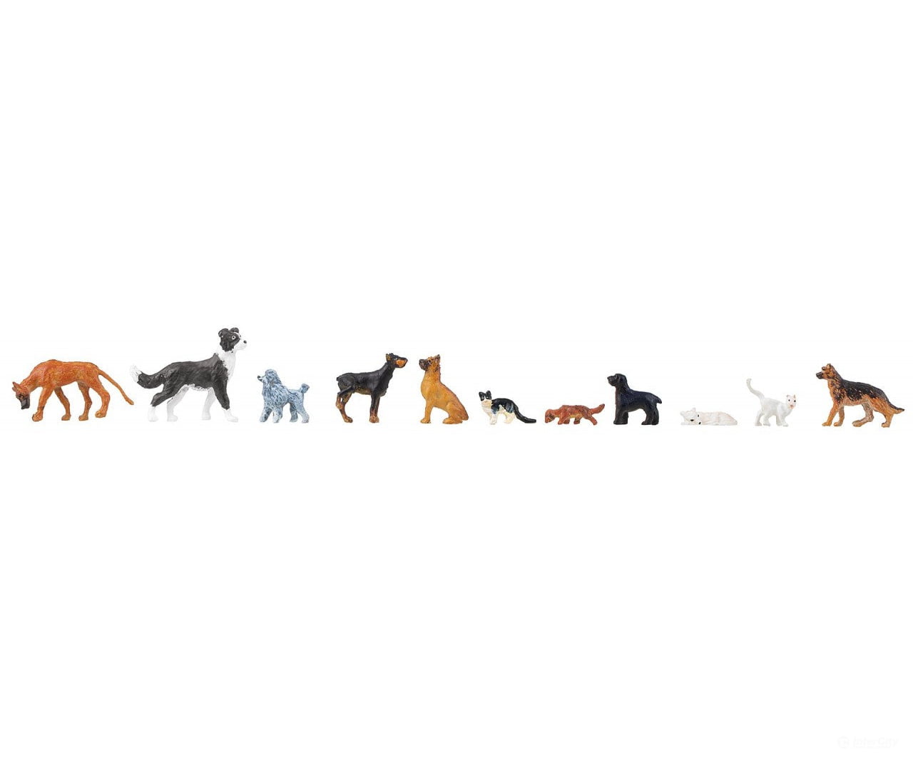 Faller 151902 Ho Dogs And Cats Figures