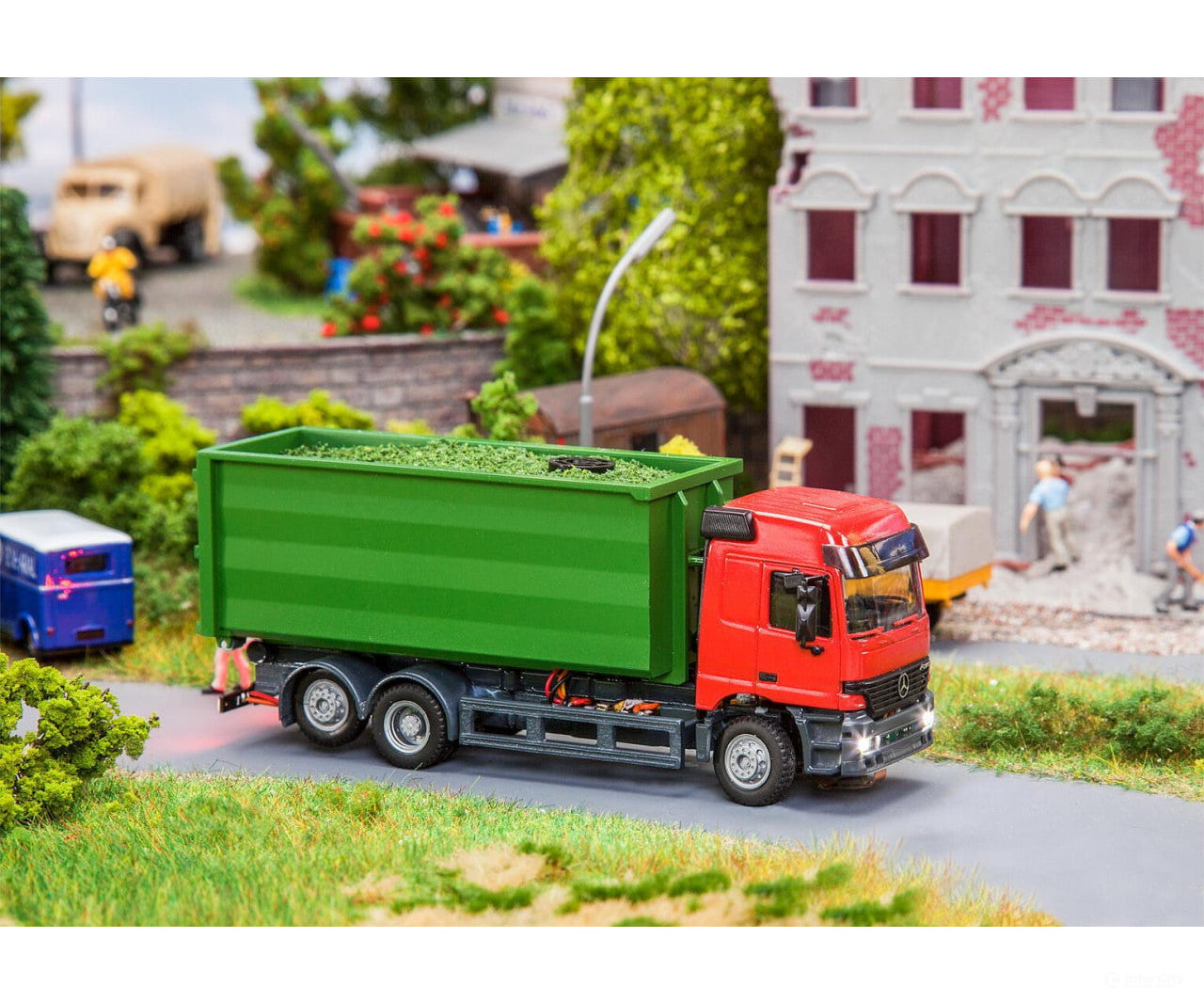 Faller 161313 Ho Car System Digital Lorry Mb Actros Lh’96 Roll-Off Container (Herpa) Cars & Trucks