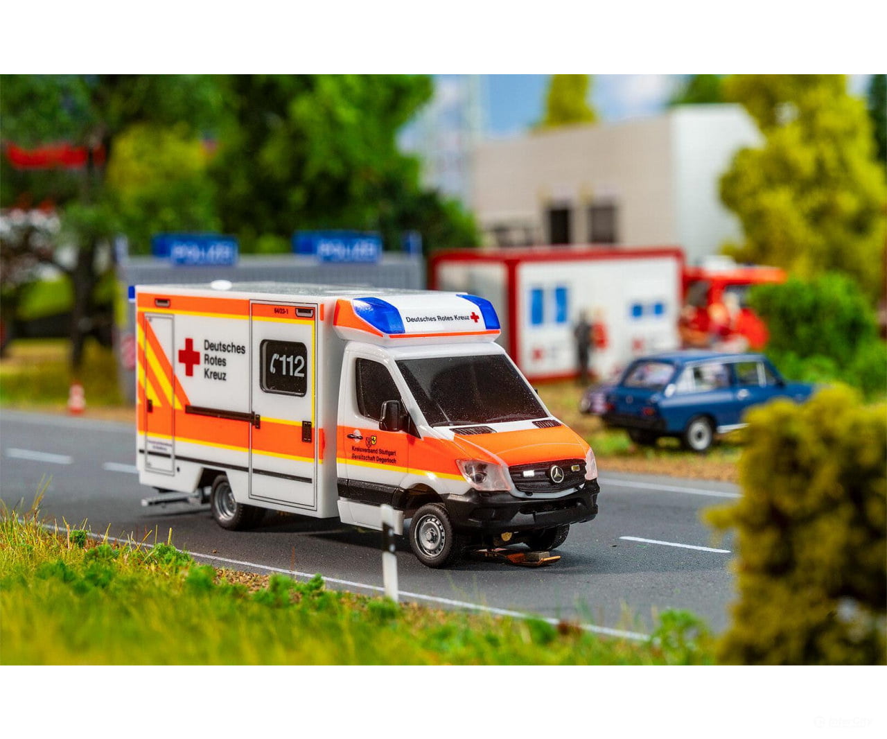 Faller 161321 HO Car System Digital MB Sprinter Ambulance DRK (HERPA) Cars & Trucks