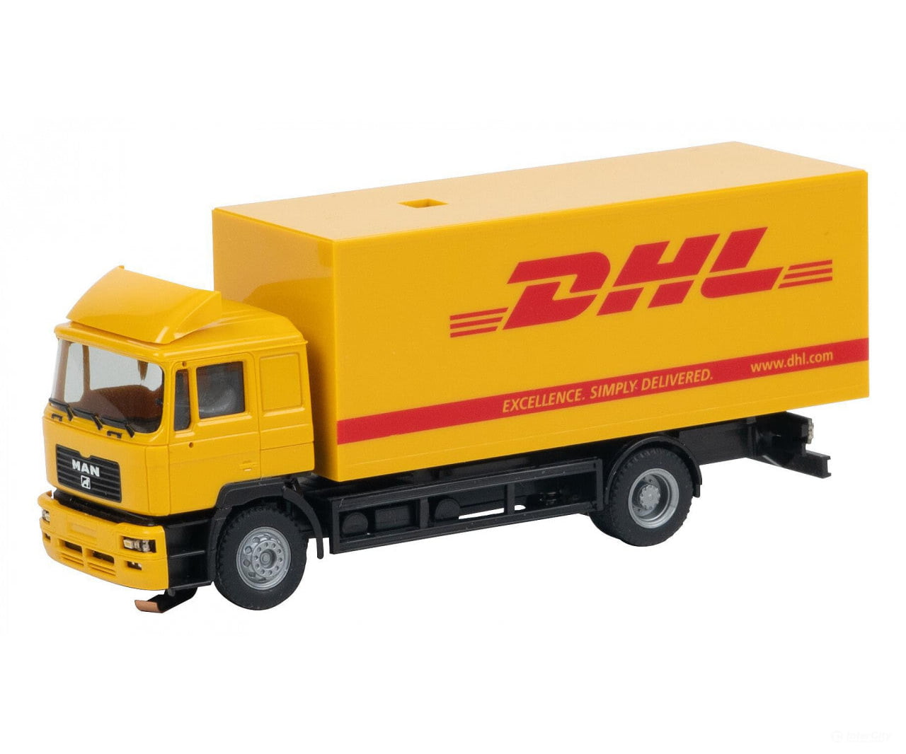 Faller 161326 HO Car System Digital Truck MAN F 2000 DHL (Herpa) - Cars & Trucks