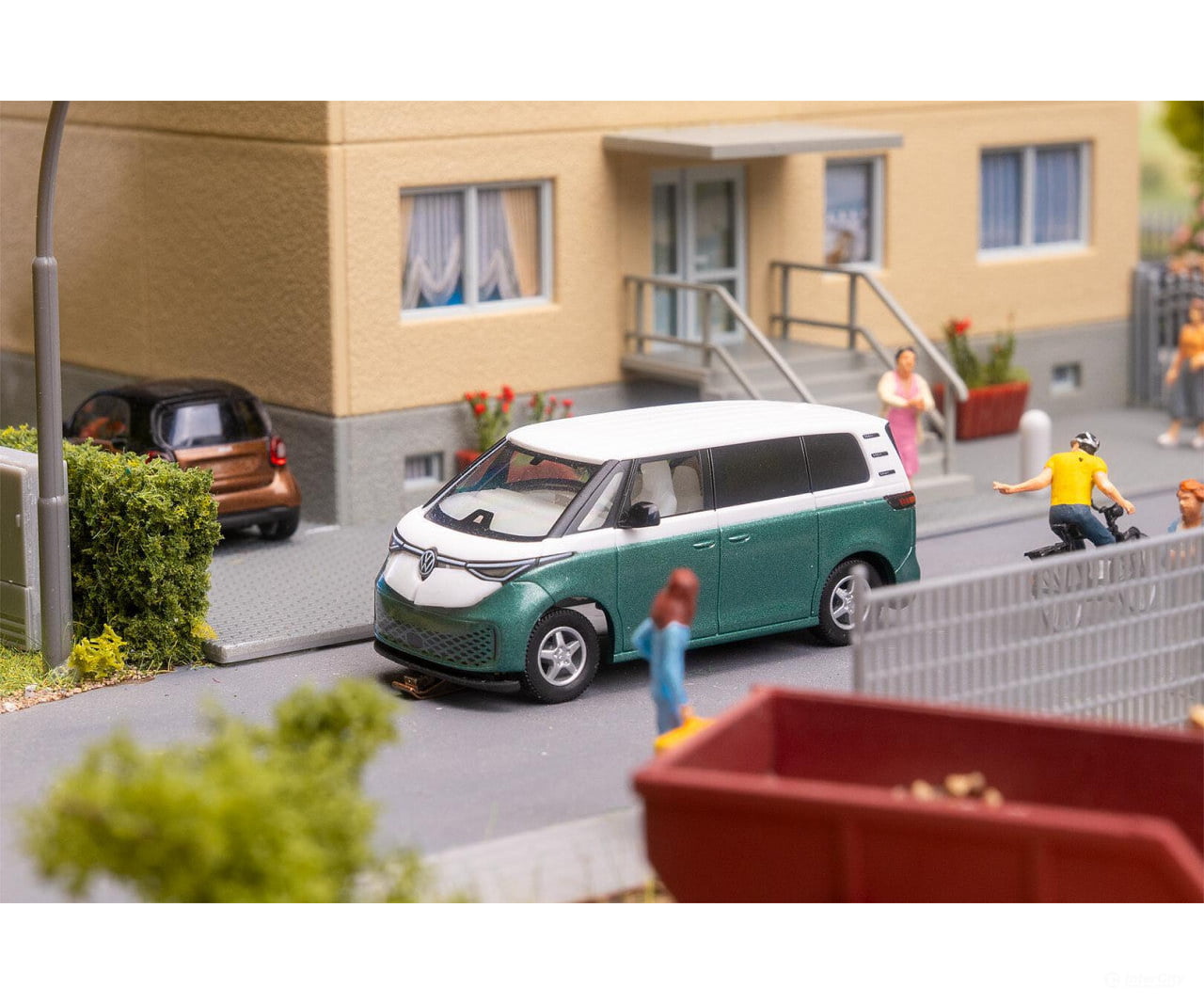 Faller 161422 HO VW ID. Buzz green-white (HERPA) - Cars & Trucks