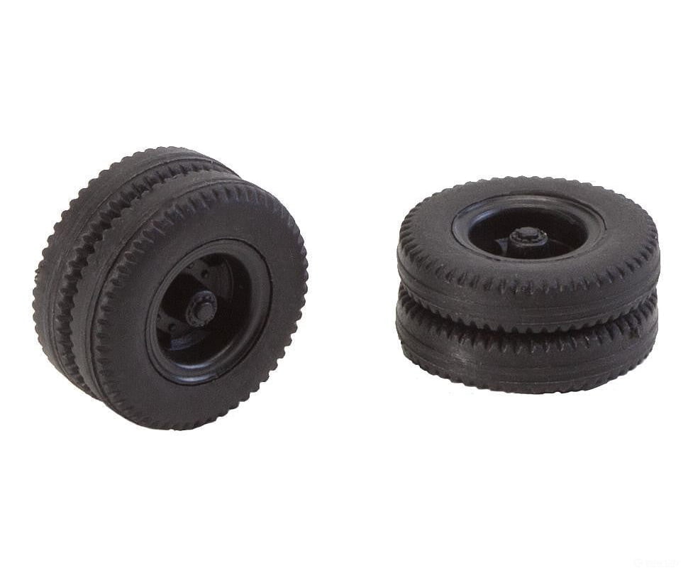 Faller 163102 Ho 2 Wheels (Twin Tyres) Tyres And Classic Lorry Rims Parts