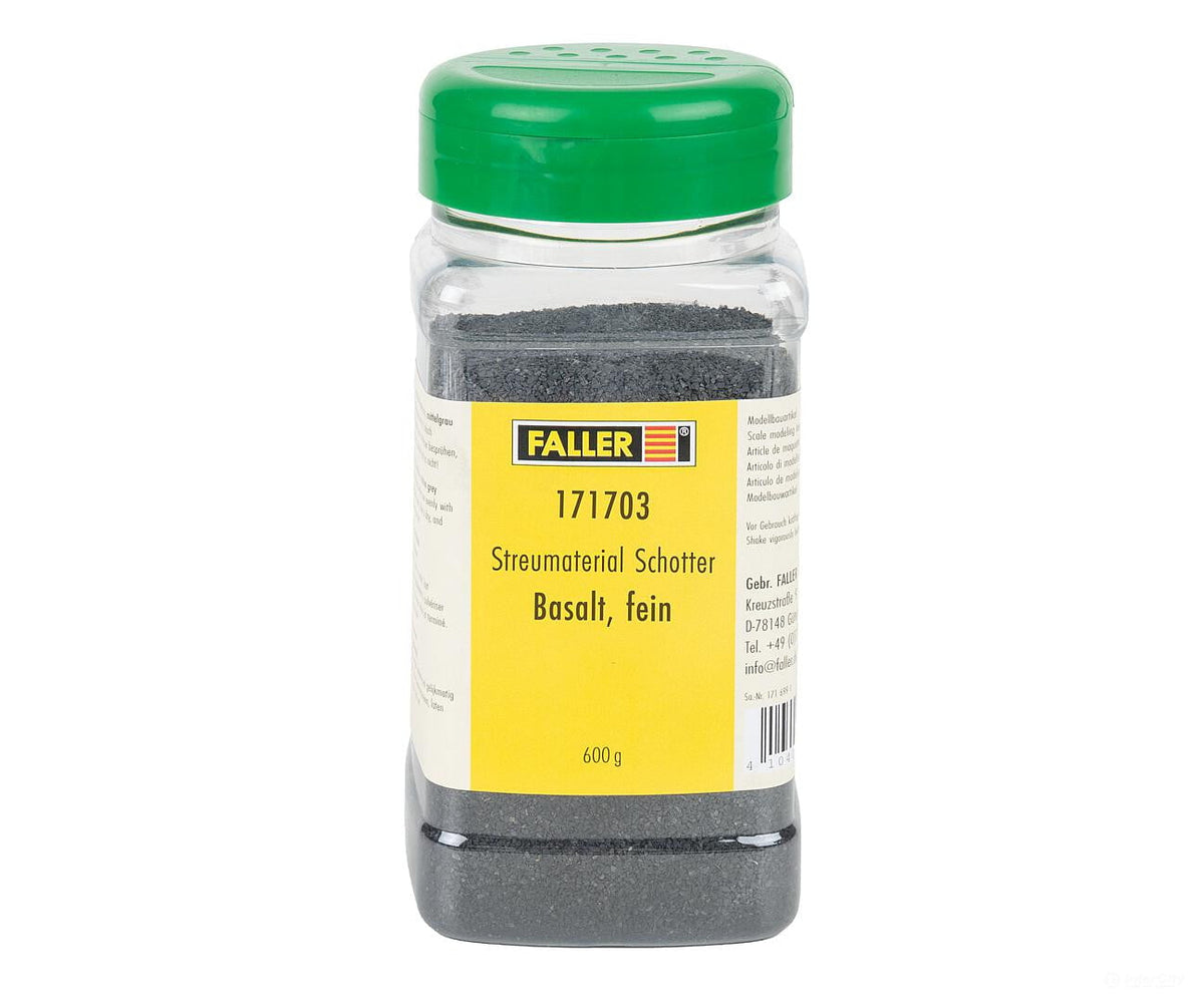 Faller 171703 HO Gritting material Gravel basalt fine 600 g - Ballast & Roadbed