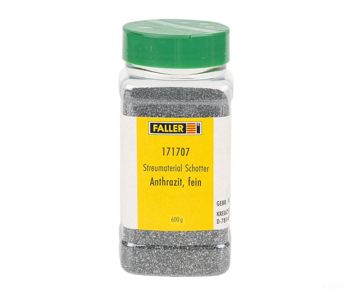 Faller 171707 HO Gritting material Gravel anthracite fine 600 g - Ballast & Roadbed