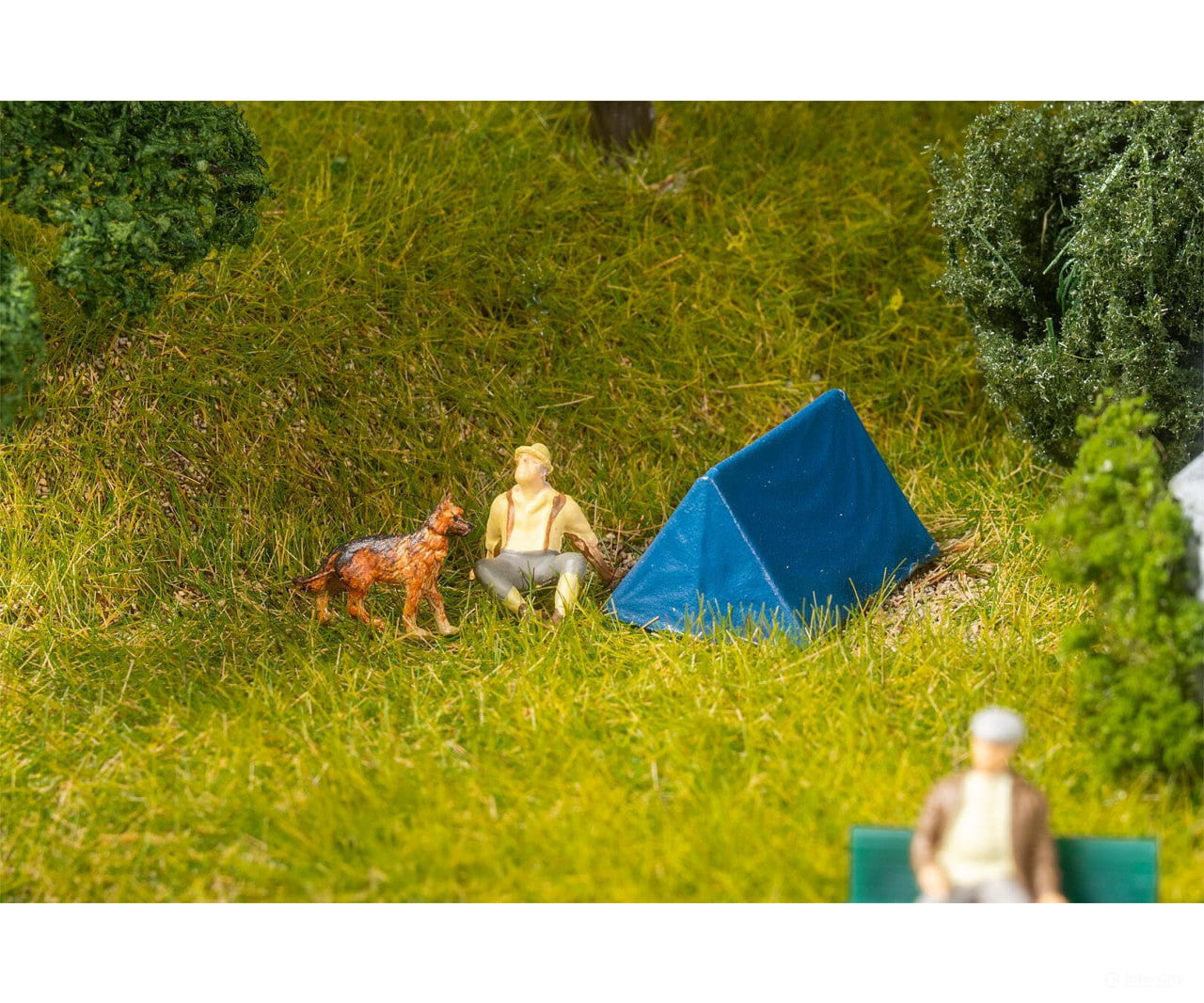 Faller 180003 HO 4 Tents blue - Scenery Details