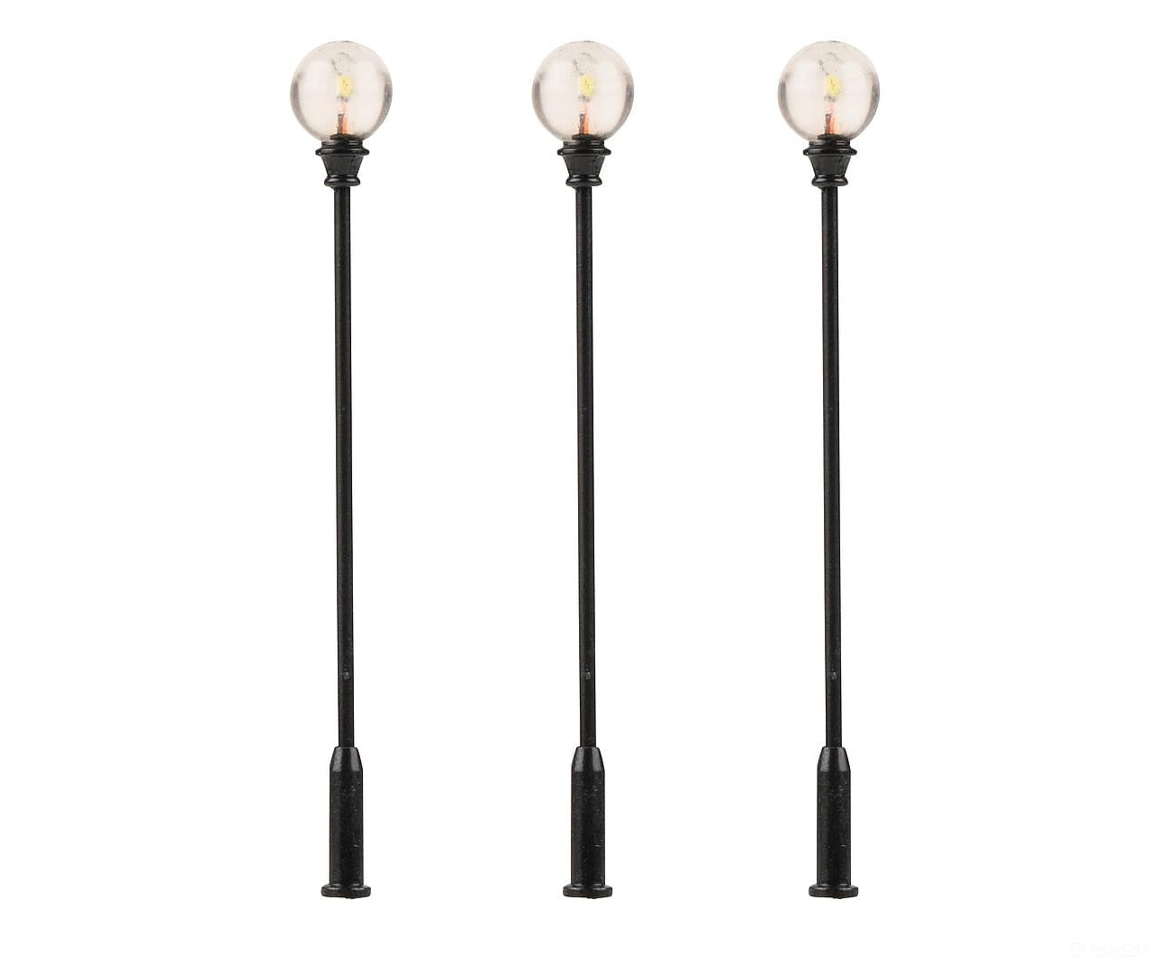 Faller 180104 Ho Led Park Lights Pole-Top Ball Lamps Cold White 3 Pieces Lights & Electronics