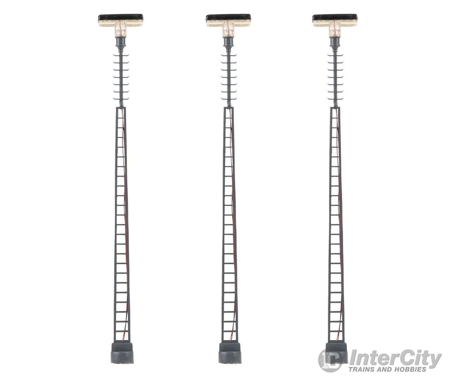 Faller 180110 Ho Led Lattice Mast Top-Mounted Luminaires Cold White 3 Pieces Lights & Electronics