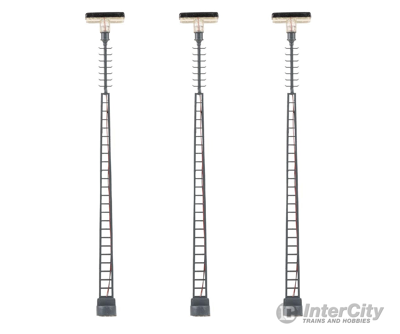 Faller 180110 Ho Led Lattice Mast Top-Mounted Luminaires Cold White 3 Pieces Lights & Electronics