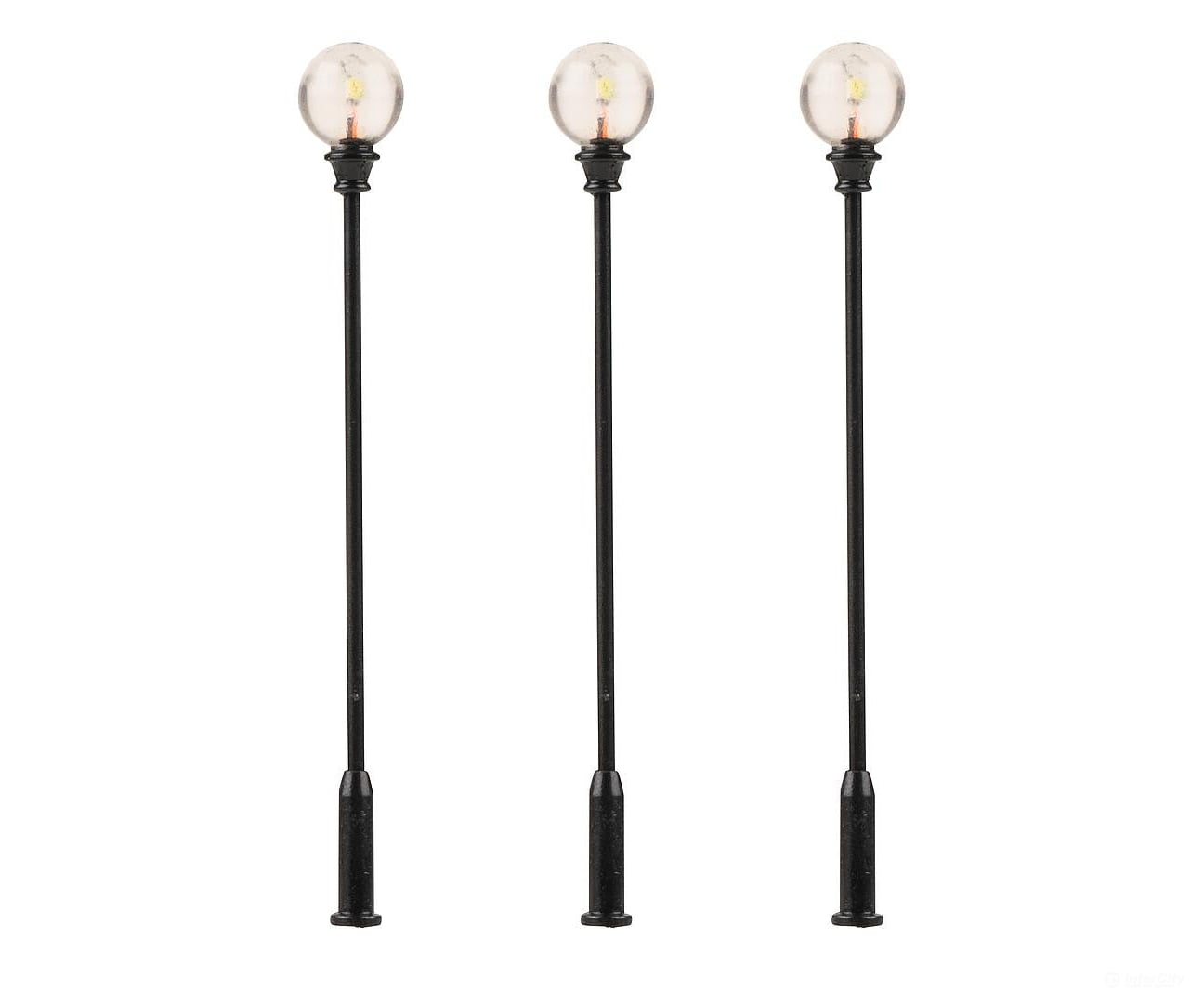 Faller 180113 Ho Led Park Lights Pole-Top Ball Lamps Warm White 3 Pieces Lights & Electronics