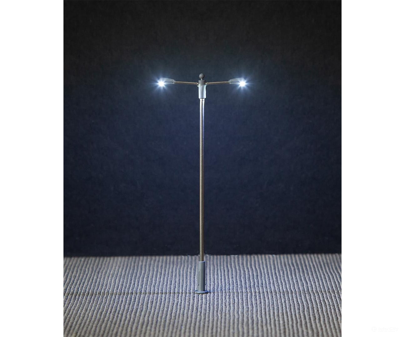 Faller 180203 Ho Led Street Light Pole-Integrated Lamp Two Arms Cold White Lights & Electronics
