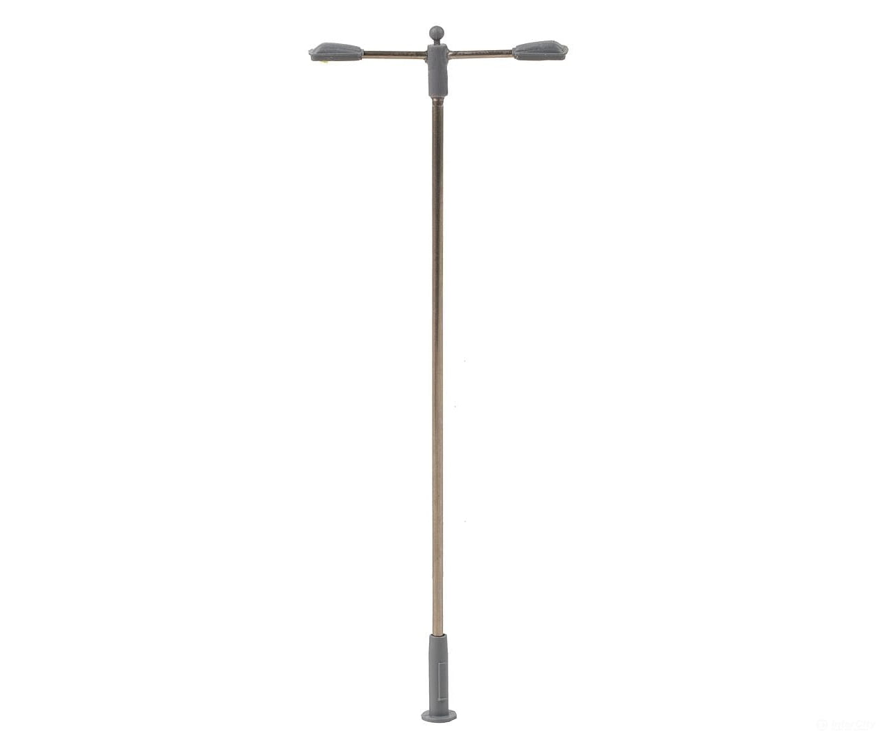 Faller 180203 Ho Led Street Light Pole-Integrated Lamp Two Arms Cold White Lights & Electronics