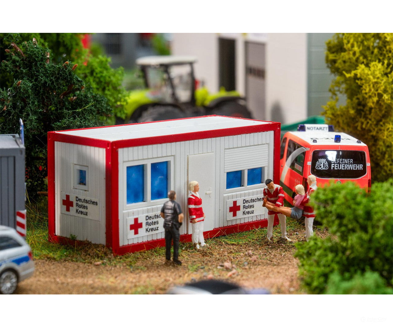Faller 180338 HO Police and DRK Office container Structures
