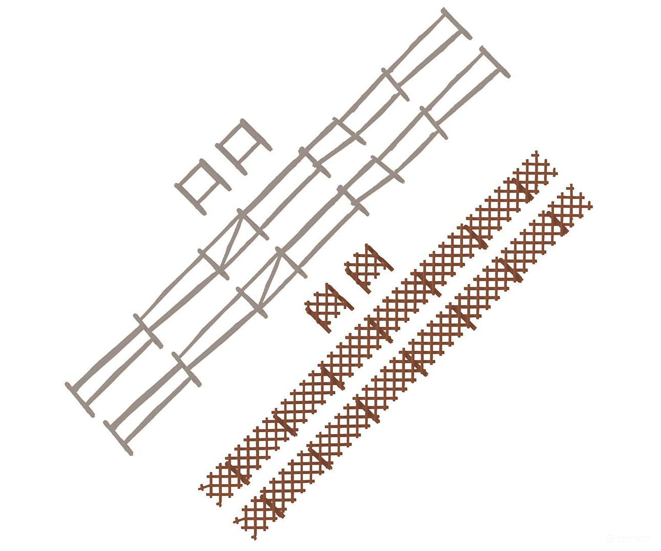 Faller 180406 Ho 4 Garden And Field Fences 2360 Mm Scenery Details