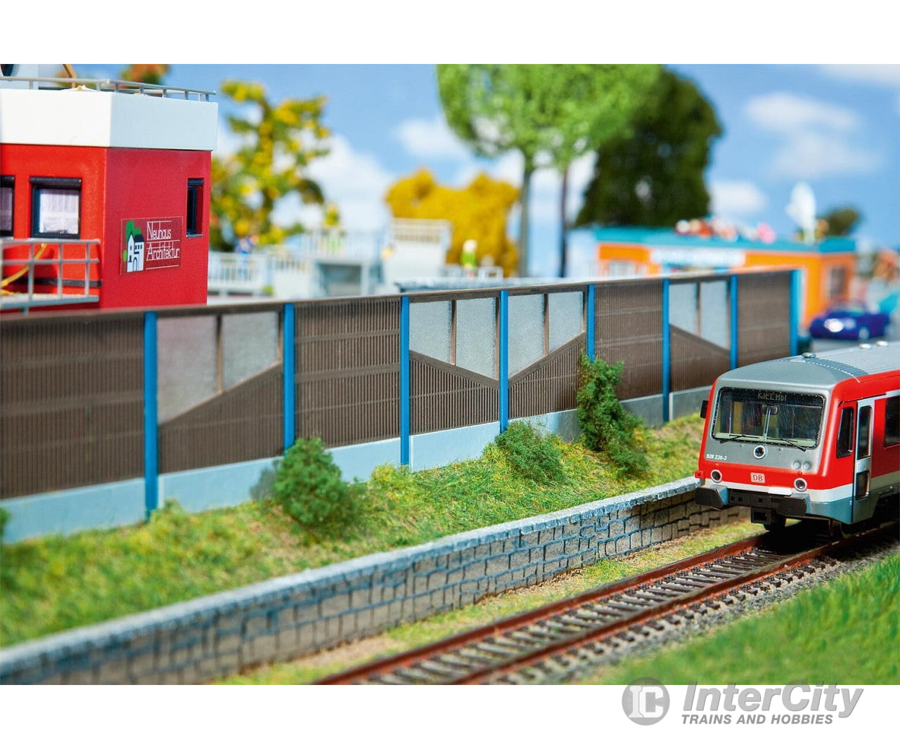 Faller 180422 Ho Wood Noise Protection Wall Scenery Details