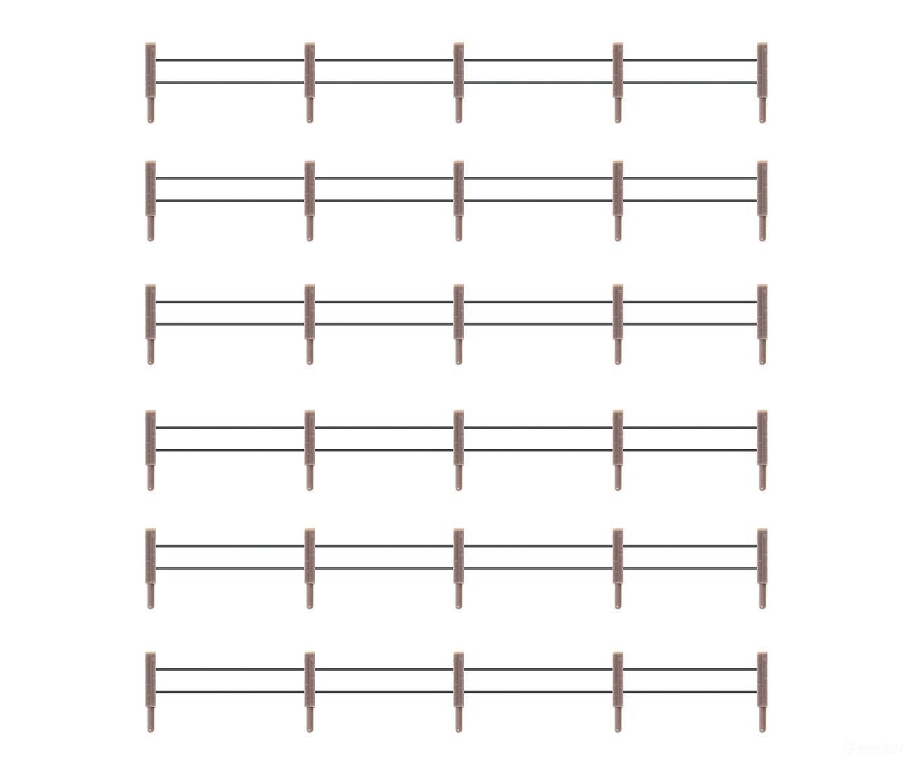 Faller 180432 Ho Iron Fence With Concrete Posts Scenery Details