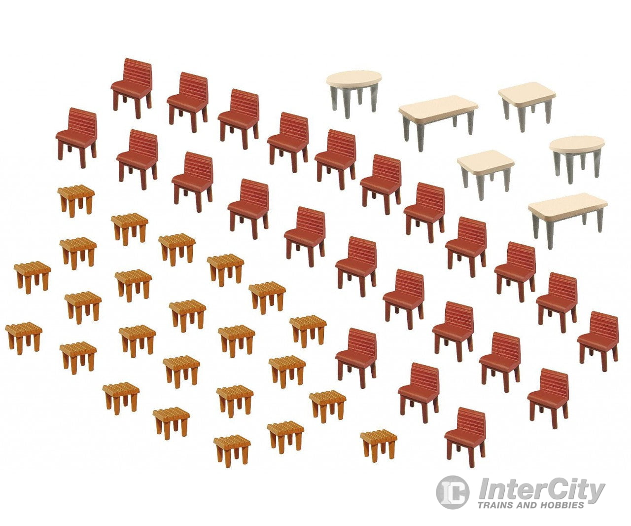 Faller 180438 Ho 7 Tables And 48 Chairs Scenery Details