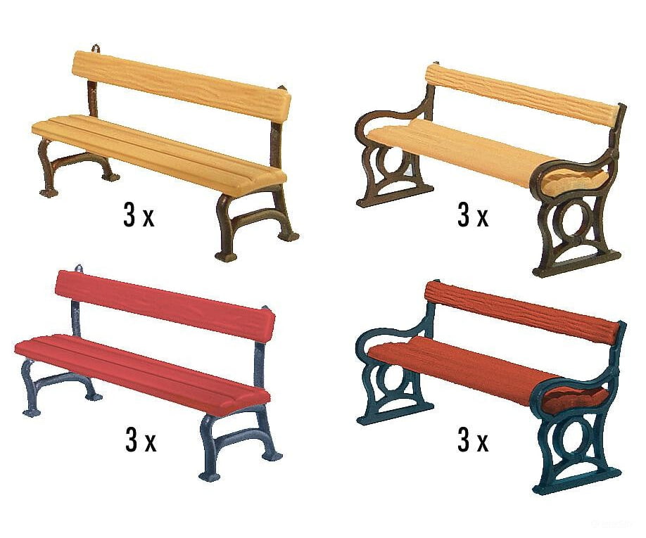 Faller 180443 Ho 12 Park Benches Scenery Details