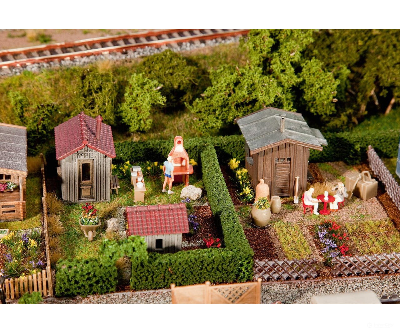 Faller 180494 Ho 2 Allotments With Sheds Scenery Details