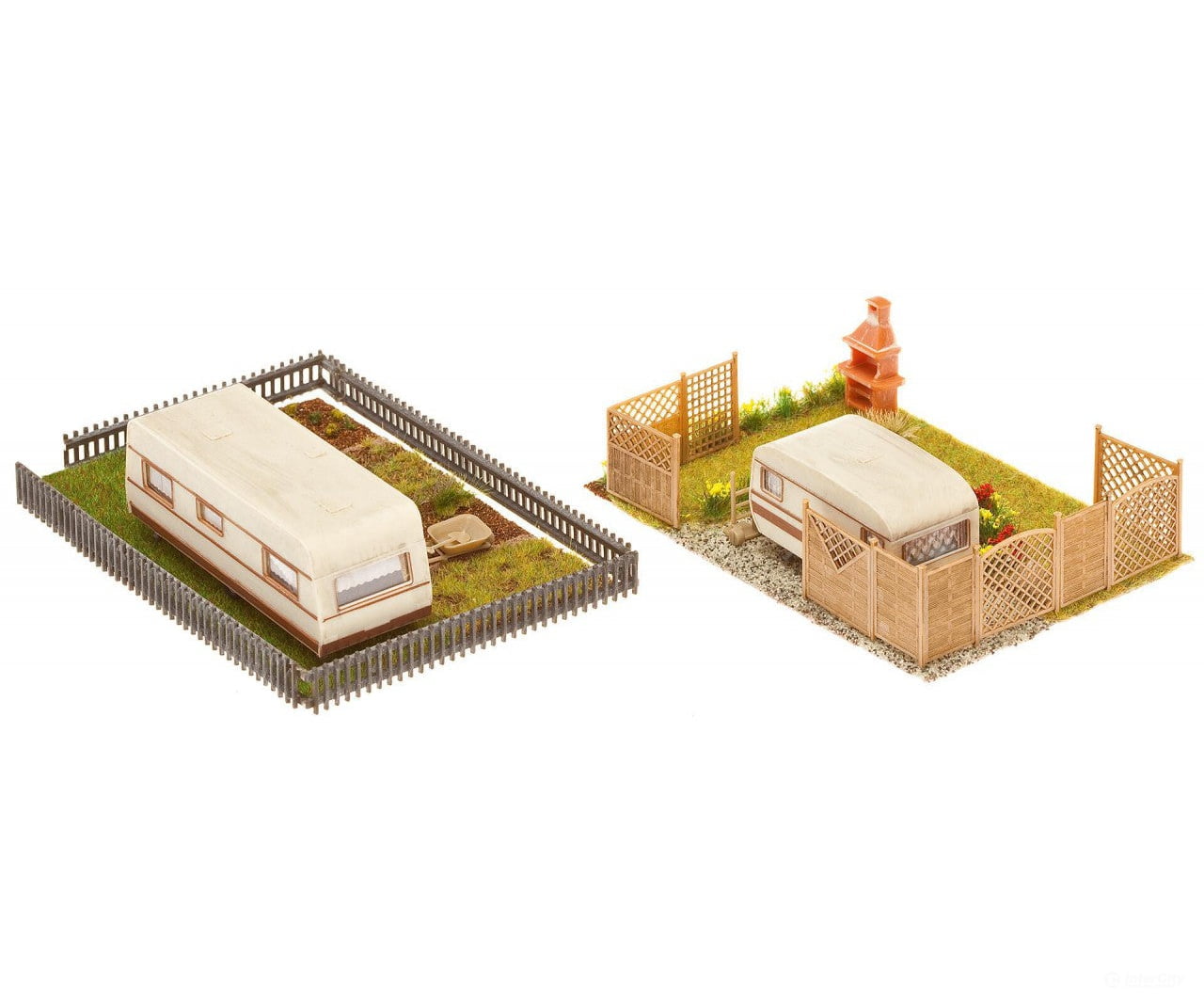 Faller 180495 Ho 2 Allotments With Caravan Scenery Details